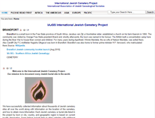 Tablet Screenshot of iajgsjewishcemeteryproject.org